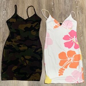 Forever 21 Camouflage and Floral Mini Dresses